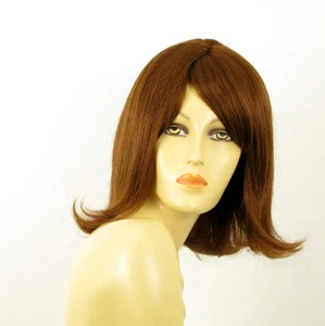perruque femme 100% cheveux naturel châtain clair cuivré ref CORALIE  30 - Picture 1 of 9