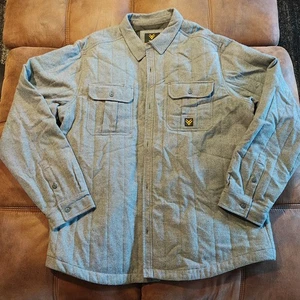 NEW Hawx Mens Work Quilted Shirt - Button up - 2XL Gray Long Sleeved NWT - Picture 1 of 14