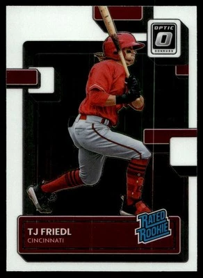 2022 Donruss Optic RATED ROOKIE TJ Friedl Rookie Cincinnati Reds #83 - Image 1 of 2