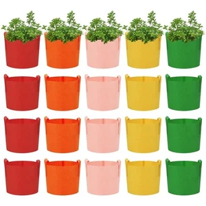 20 Pack 10 Gallon Grow Bags, Colorful Plant Grow Bags Potato Grow Bags with H... - Picture 1 of 7