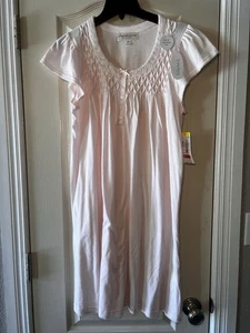 Miss Elaine Silkyknit Nachthemd PM Rosa Kurzarm Bestickt Neu mit Etikett - Bild 1 von 5
