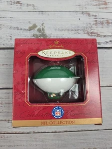 New York JETS Football SDMG Box NEW Hallmark 1997 Ornament NFL Santa Blimp NY NY - Picture 1 of 3