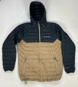 Columbia White Out II Hooded Insulated Jacket Men Small Black Beige Omni Heat - Bild 1 von 11