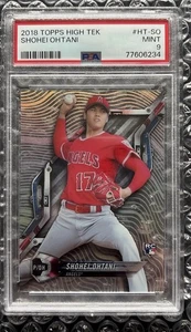 2018 TOPPS HIGH TEK SHOHEI OHTANI RC HT-SO PSA 9 PATTERN 1  - Picture 1 of 3