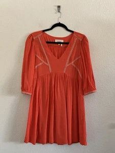 Ba & Sh Alma Rouge Embroidered Mini Dress In Red Size XS - Picture 1 of 14