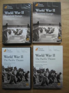 2 Great Courses: WORLD WAR II "Battlefield Europe","Pacific Theater" DVD sets - Foto 1 di 1