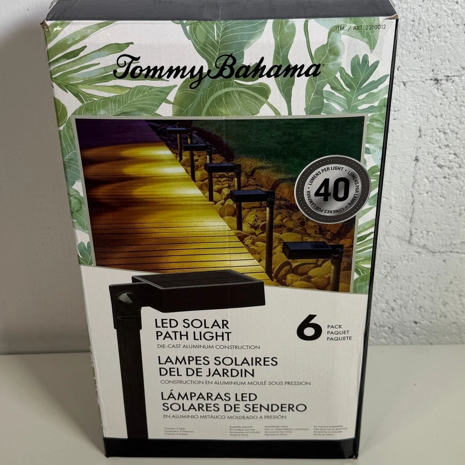 Tommy Bahama Solar LED Path Light (Pack of 6) New, open box  - Image 1 of 4