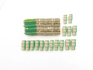 Weidmuller ZDT 2,5/2 PE Double Tier Terminal Block Cross Connector Lot of 18 - Picture 1 of 11