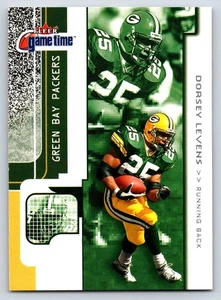 Tarjeta de fútbol americano Fleer Game Time 77 Dorsey Levens Green Bay Packers 2001 - Imagen 1 de 2