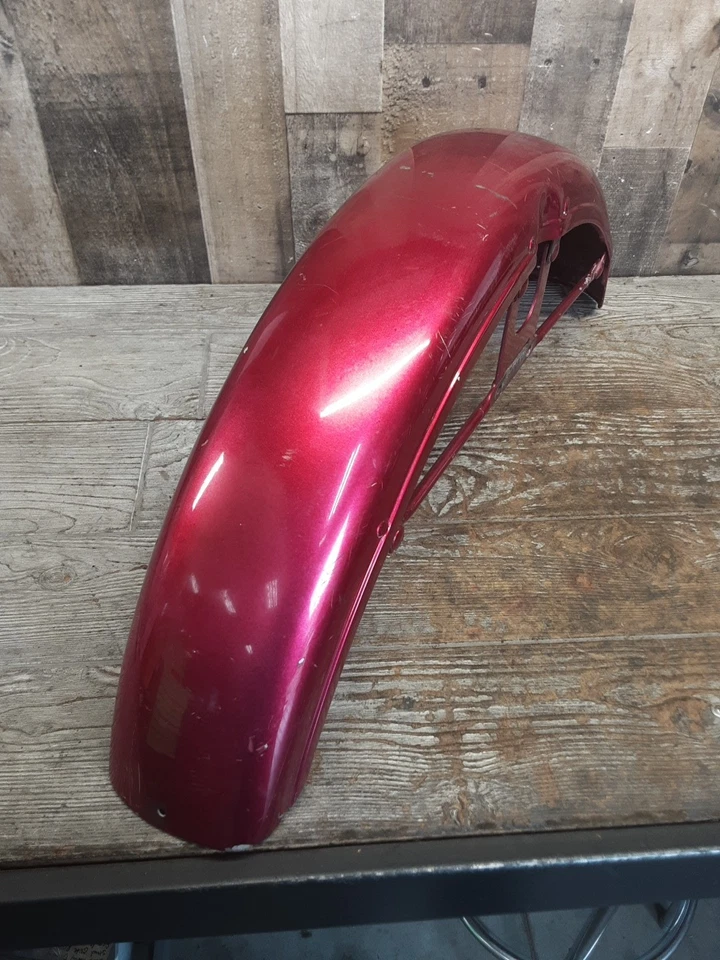 Harley Davidson Sportster Shovelhead Ironhead Hugger Front Wheel Fender Red/Pink - Image 1 of 4
