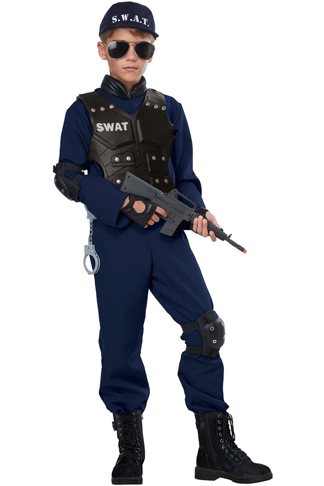 California Costumes Junior SWAT Child Costume Navy Medium