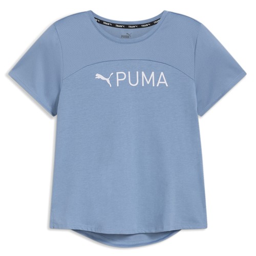 T shirt sportiva PUMA Fit logo ultra respirabile girocollo manica corta donna blu C