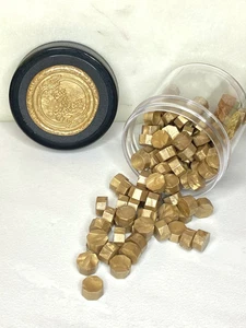 100 cuentas de cera de sellado de oro gladiador - Imagen 1 de 3
