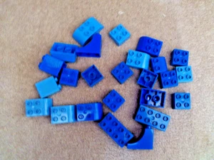 Lego Duplo Spares  25 MIXED BLUE SHAPES BRICKS - Picture 1 of 1