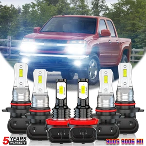 For Chevy Colorado Extended Cab Pickup 2004-2008 LED Headlights Fog Light Bulbs - Picture 1 of 14