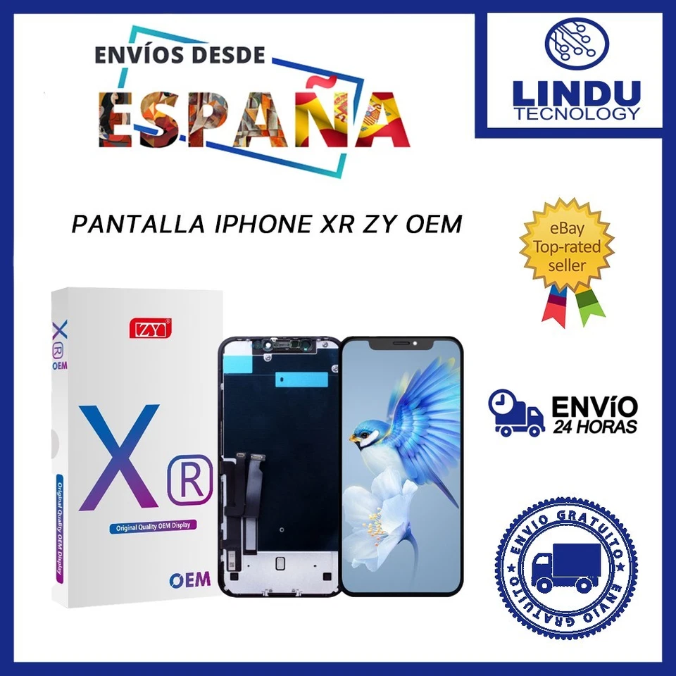 APPLE Pantalla Completa Digitalizador+LCD iPhone XR, Original OEM ZY, Envio 24/48h
