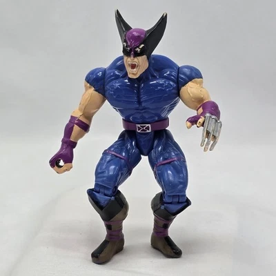 Figura de acción de colección X-Men Classics Wolverine azul púrpura Toybiz 1996 Marvel COMO ESTÁ Foto 1 de 4