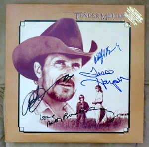 The "Tender Mercies" banda sonora LP firmado por Duvall, Harper, Brimley y Buckley - Imagen 1 de 2