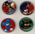 1993  The Simpson's  (set of 4) 1 3/4" Pinback Button