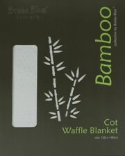 Bubba Blue Bamboo Hypoallergenic Cot Waffle Blanket 120x140cm