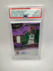 2020 PANINI SELECT AARON NESMITH ROOKIE AUTO PURPLE Pulsar 12/15 PSA 9 Auto 10