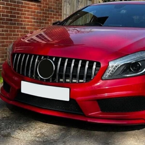 PARA MERCEDES CLASE A W176 A45 12-15 PARRILLA DELANTERA PLATEADA ESTILO PANAMERICANA GT 1x - Imagen 1 de 11