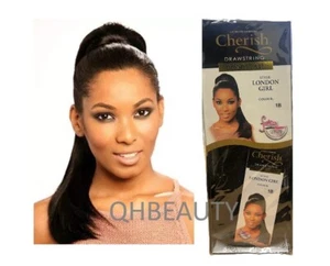 Cherish Synthetic Drawstring Long Straight Ponytail Hair Extension - LONDON GIRL - Picture 1 of 15