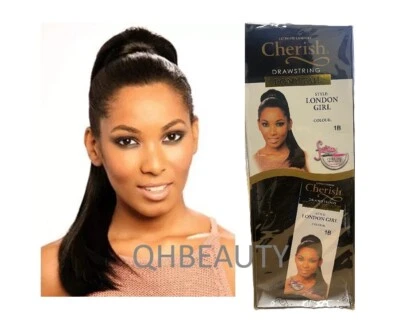 Cherish Synthetic Drawstring Long Straight Ponytail Hair Extension - LONDON GIRL - Image 1 of 2