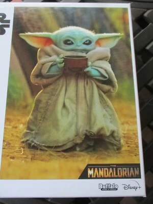 Star Wars 500 Piece PUZZLE The Mandalorian "Soup" Yoda 21.25" x 15"  New - Image 1 of 2
