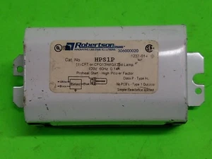 Lastre Robertson HPS1P, 120V 0.14A 60Hz. Lámpara para una CFT o CFQ13W/GX23d - Imagen 1 de 6