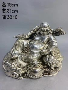 Exquisite precision lotus, white copper, golden toad, auspicious Buddha - Picture 1 of 9