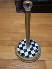 Mackenzie Childs Courtly Check Paper Towel Holder 