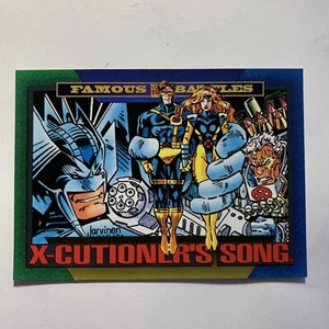 93 SKY BOX MARVEL SERIE 4 TARJETA COMERCIAL #154 FAMOSAS BATALLAS X-CUTIONER'S SONG 0009 - Imagen 1 de 2