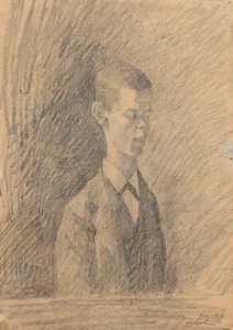 Wilhelm Friedrich Balmer 1872-1943 Liestal zugeschr. / Zeichnung 1904 Schüler - Picture 1 of 17