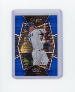 2022 Panini Select Premier Level Blue Pulsar Prizm /9 Carlos Correa #160 (P)