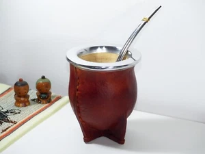 Mate Gourd Cup Camionero + Straw + Gift - Yerba Mate Tea - Handmade - Argentina - Picture 1 of 3