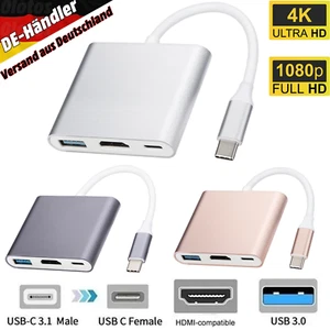 USB C Hub 3.0 auf HDMI Typ-C zu HMDI Adapter Kabel 4K für PC Laptop Handy Mac TV - Bild 1 von 19