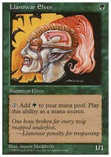 Magic the Gathering MTG Llanowar Elves (313) Fifth Edition   LP