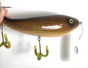 Angeln Ornament Köder Kürbis signiert vom Künstler Whimpy Hogan Ornament 6" Unikat - Bild 1 von 8