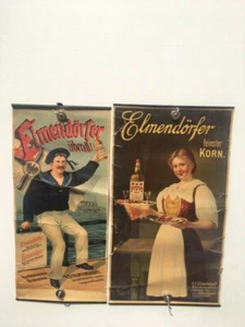 Matrose der SMS Moltke + Bedienung 2 Originalplakate um 1910 Elmendörfer Korn - Bild 1 von 3