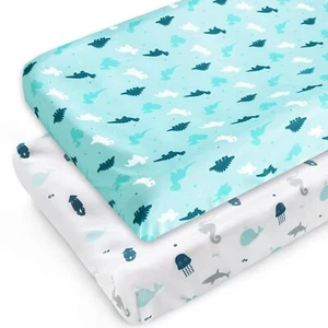 Diaper Changing Pad Cover 2 Pack Comfy & Breathable Changing Table Cover 32"x16" - Picture 1 of 6