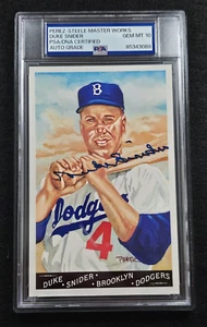DUKE SNIDER Signed Perez Steele Postcard-HOF-LOS ANGELES DODGERS-PSA 10 Auto - Picture 1 of 4