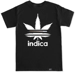 INDICA LOGO BOB MARLEY SATIVA OG DAB Cannabis Mary J WEED Pot 420 KUSH T-SHIRT - Bild 1 von 4