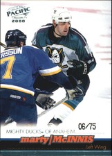1999-00 (DUCKS) Pacific Ice Blue #9 Marty McInnis /75