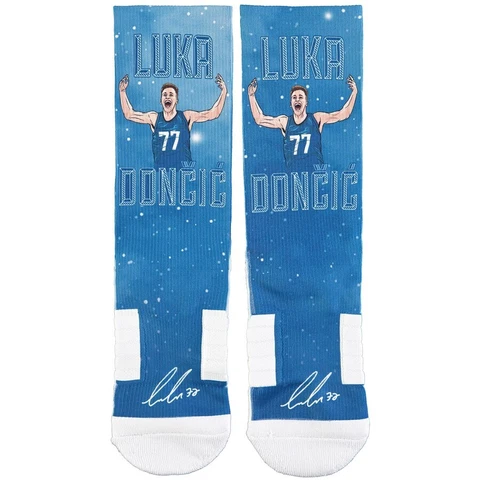 Luka Doncic Dallas Mavericks Image Strideline Crew Socks M/L NEW Cover