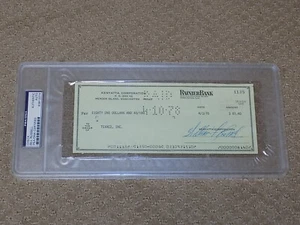 Bill Russell Signed Autographed Check Boston Celtics HOF PSA Slabbed - Picture 1 of 4