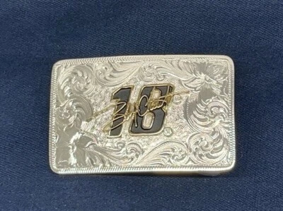 #18 Bobby Labonte - серебро и золото - пряжка ремня для 1" широкий ремень - NASCAR - Изображение 1 из 4