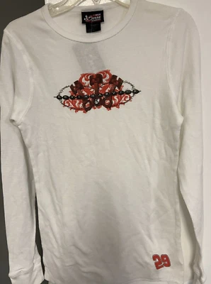 Kevin Harvick #29  Nascar Chase  Ladies White Thermal L/S Shirt Medium   C - Image 1 of 4