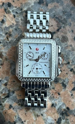 Michele Deco Women’s MOP Dial Quartz Stainless Steel Watch - Image 1 of 4