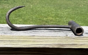 Vintage Metal Hay Hook Meat Hook Metal Handle Farm Tool 9.5 Inch - Picture 1 of 9